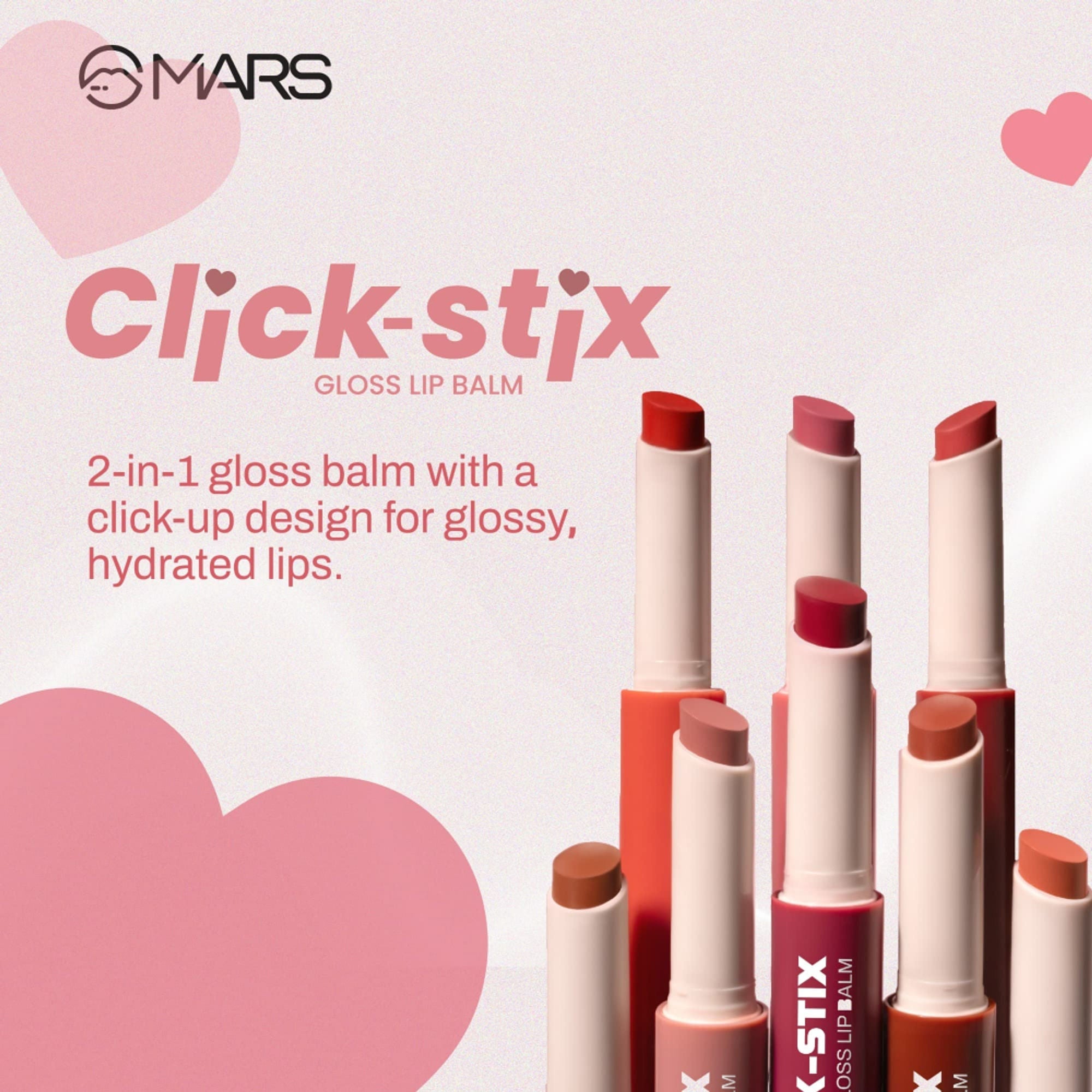 MARS Cosmetics Click Stix Gloss Lip Balm - 08-tango Twist