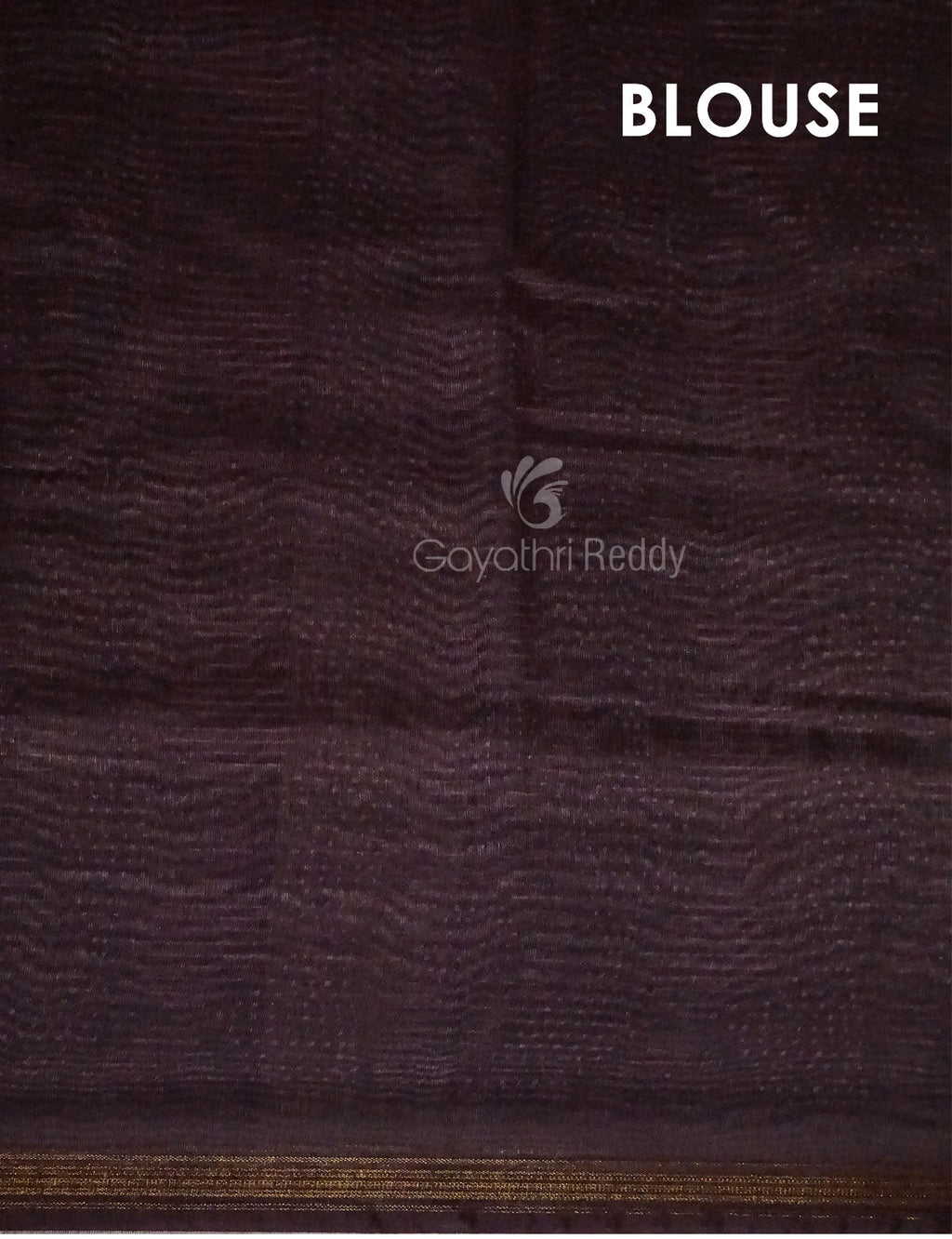 Dark Wine Geometrical Design Semi Chanderi Saree By Gayathri Reddy Designer Studio