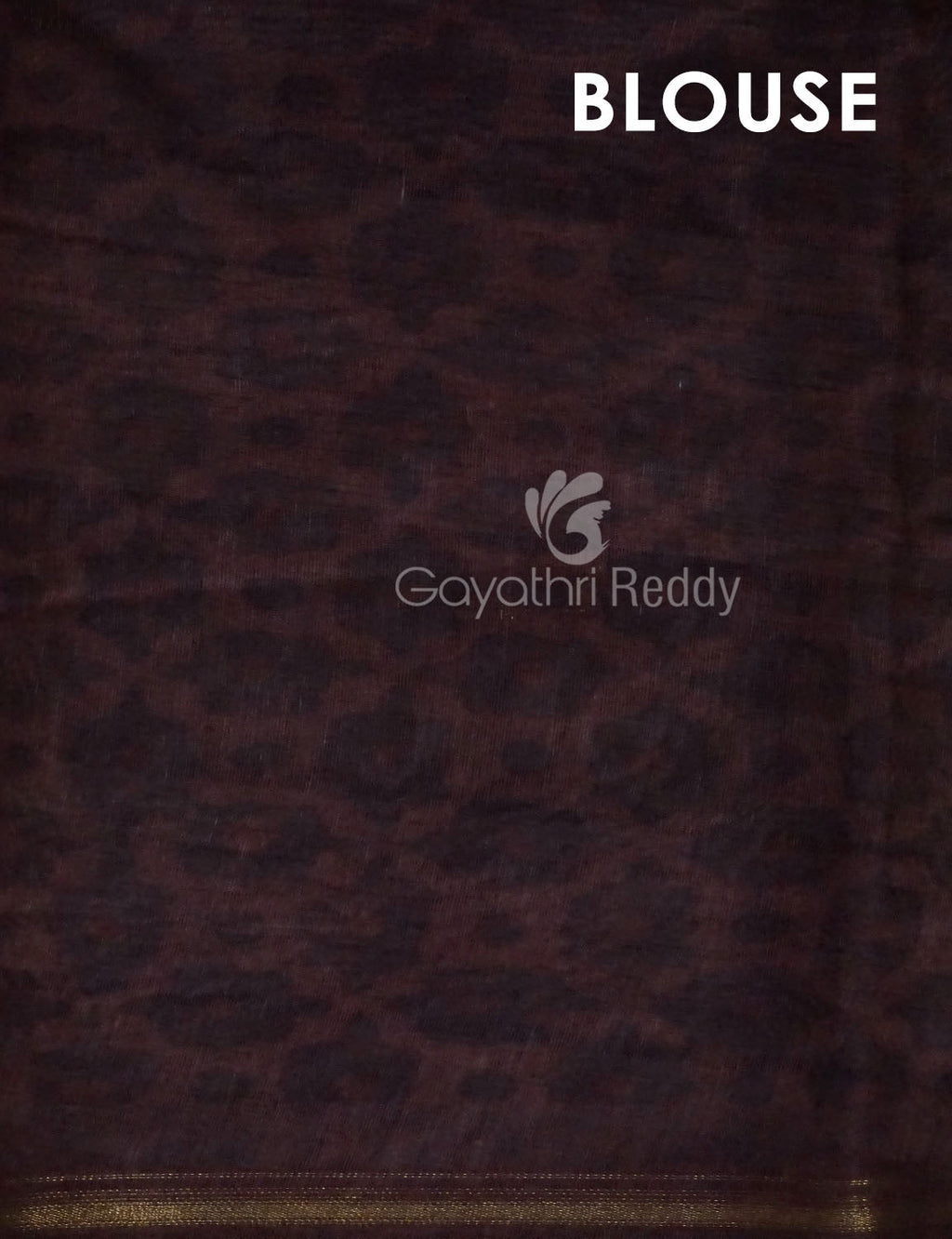 Mic of Coffee Brown and Maroon Floral Design Semi Chanderi Saree By Gayathri Reddy Designer Studio