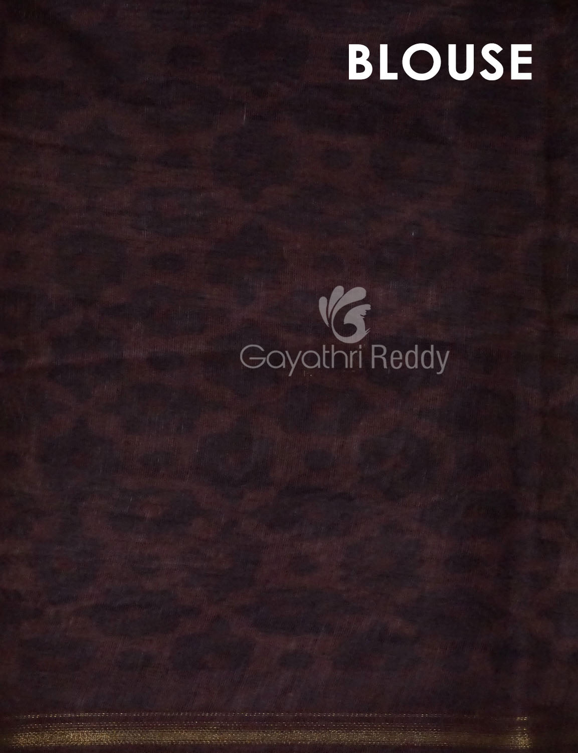 Mic of Coffee Brown and Maroon Floral Design Semi Chanderi Saree By Gayathri Reddy Designer Studio