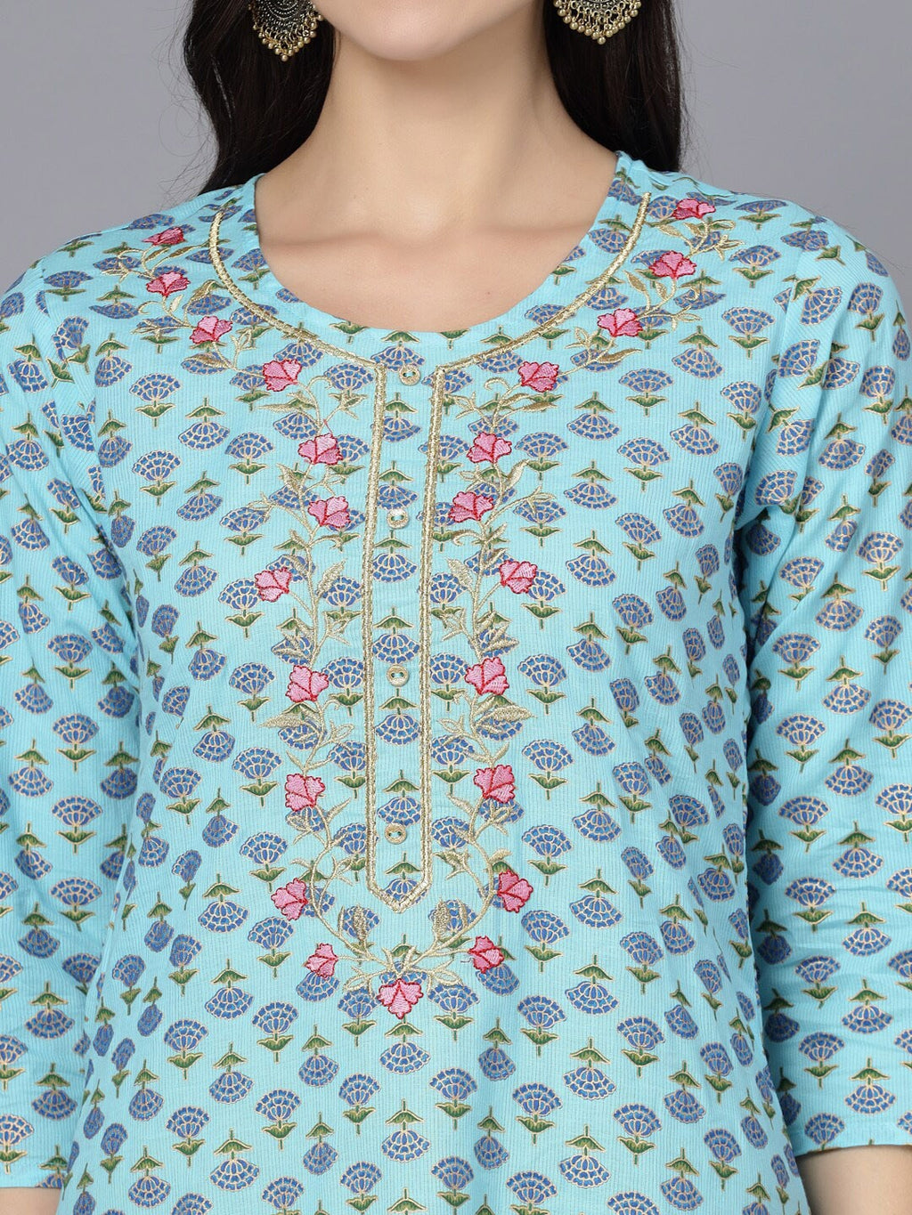 HERE&NOW Women Ethnic Motifs Printed Flared Sleeves Kurta