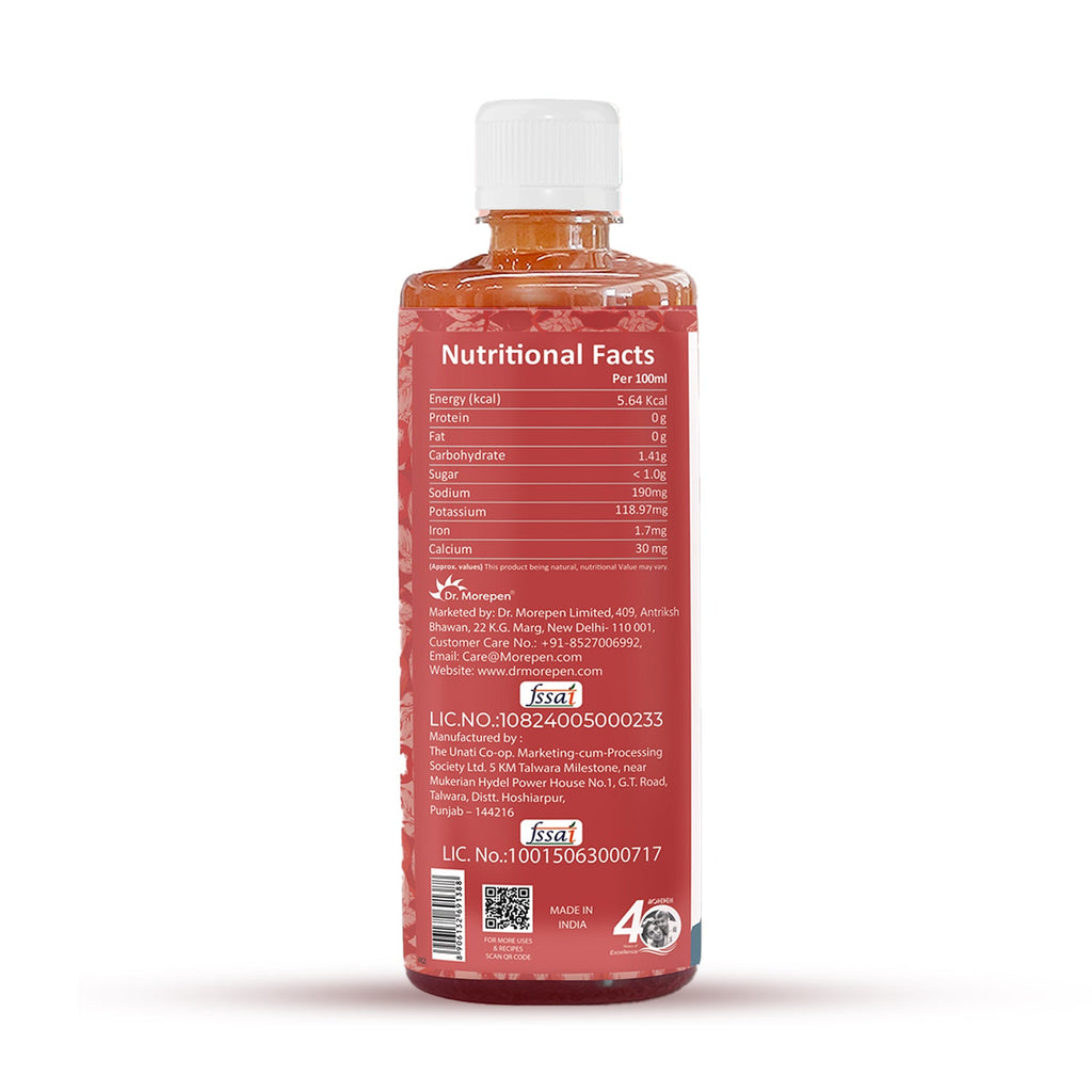 Dr. Morepen Apple Cider Vinegar With 2x Mother for Weight Management, Immunity, Skin & Hair