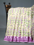 Block Print Baby Lime Yellow Coloured Mulmul Cotton Saree By Gayathri Reddy Designer Studio