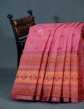 Light Pink And Rose Pink Colour Block Print Pure Kota Cotton Saree By Gayathri Reddy Designer Studio