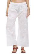 PAVONINE White Color Full Chikankari Cotton Fabric Sharara For Women
