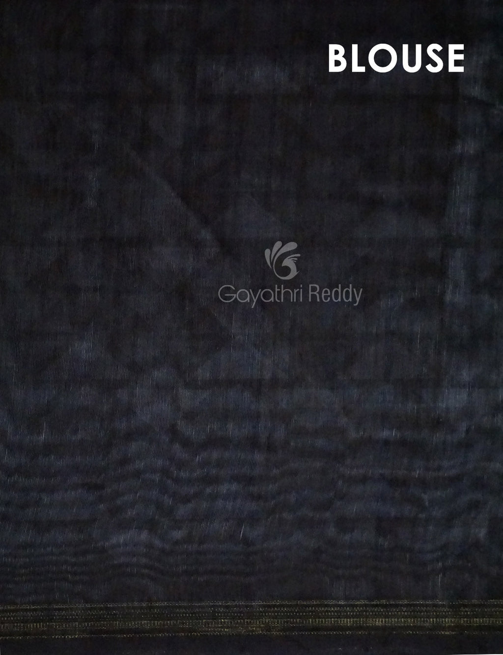 Slate Black Colour Leheriya Design Semi Chanderi Saree By Gayathri Reddy Designer Studio