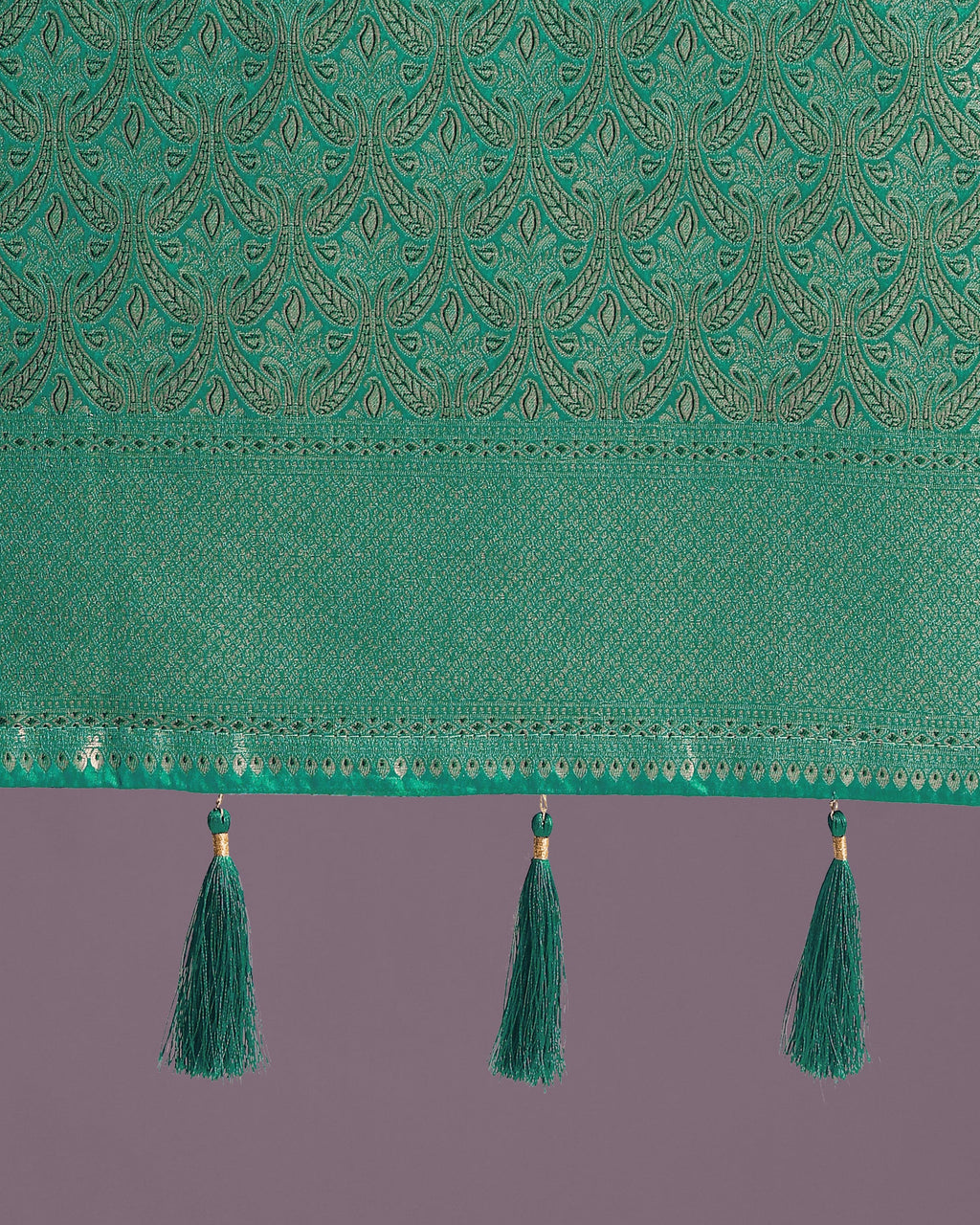 Monjolika Fashion Teal Color Baanrasi Satin Silk Saree for Wedding Functions