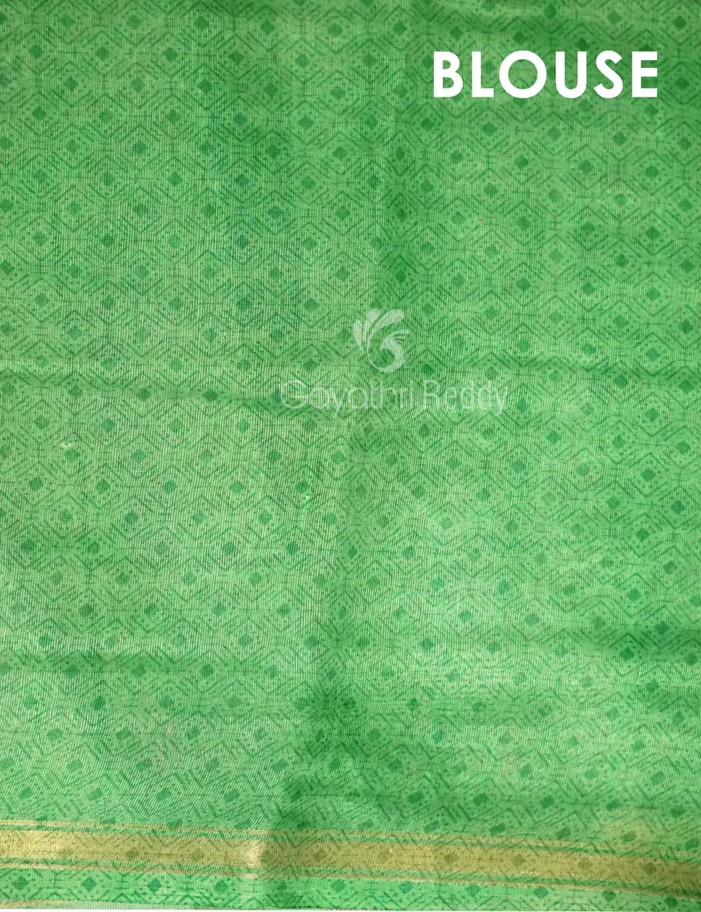 Half-White Colour With Wave Design Semi Chanderi Saree By Gayathri Reddy Designer Studio