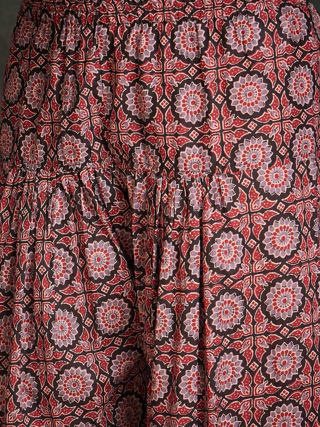 Indo Era Floral Printed V-Neck Pure Cotton Straight Kurta With Salwar