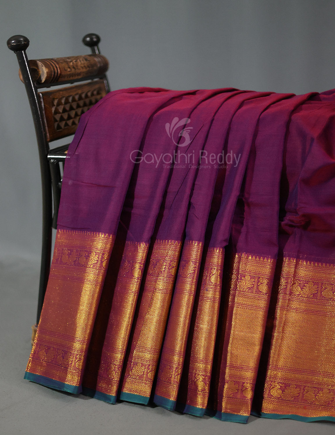 Kalanetha Jamuni With Zari Kanchi Style Pure Narayanpet Cotton Saree By Gayathri Reddy Designer Studio