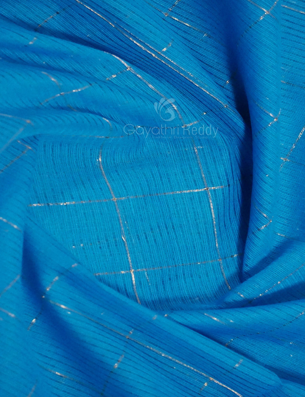 Dual Shade of Sky Blue And Grey Pure Mangalgiri Cotton By Gayathri Reddy Designer Studio