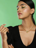 Women's Gold-Polished Necklace - Ruby Raang