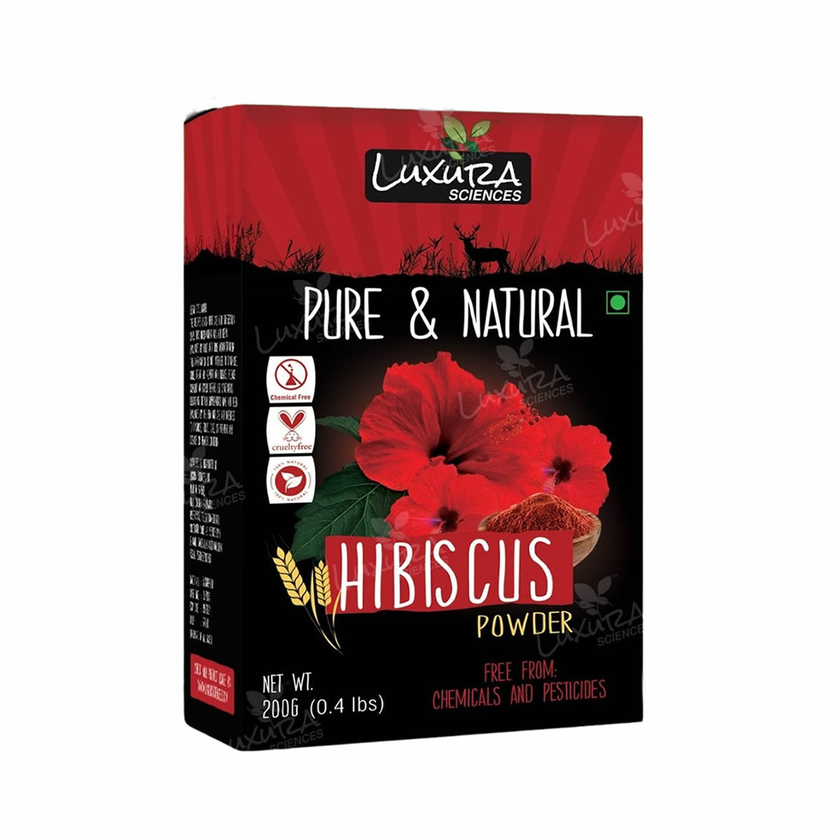 Luxura Sciences Hibiscus Powder For Hair Improvement