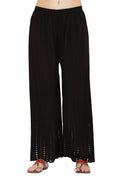 PAVONINE Black Color Goti Aari Work Rayon Fabric Sharara For Women