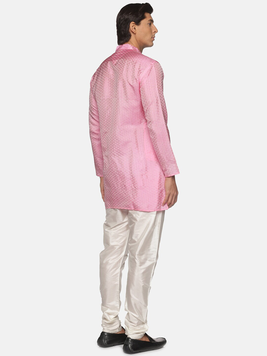 Sethukrishna Men Pink Kurta with Churidar