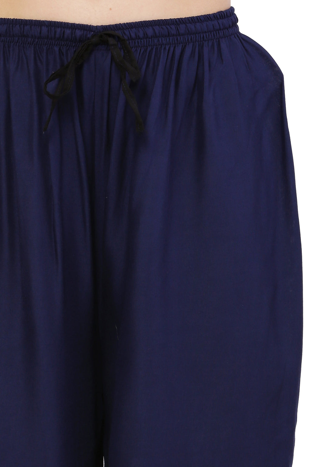 PAVONINE Navy Blue Color Mirror Embroidery Work Sharara For Women