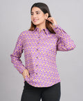 House of RP Women's Pink Cotton Floral Printed Casual Shirt