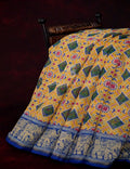 Yellow Colour All Over Print Semi Chanderi Saree By Gayathri Reddy Designer Studio