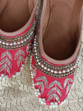 Desi Colour Women Indian Ethnic Footwear-Party Collection - Red