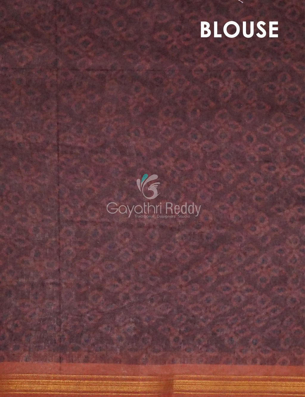 Light Coffee Brown Coloured Discharge Print Semi Chanderi Saree By Gayathri Reddy Designer Studio