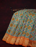 Sea Green Colour All Over Print Semi Chanderi Saree By Gayathri Reddy Designer Studio