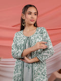Yufta Green Floral Print Cotton A-Line Kurta Sets Add-On Jacket