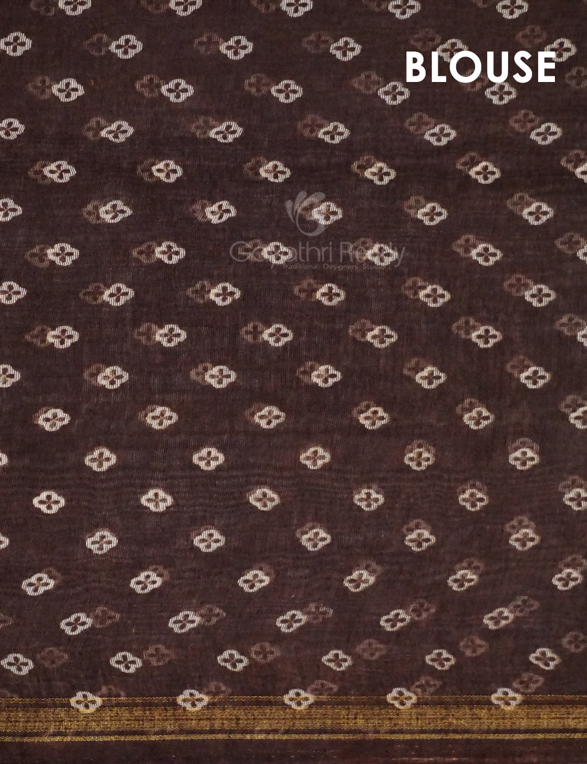 Shades of Dark Dry Mehendi Colour Floral Design Semi Chanderi Saree By Gayathri Reddy Designer Studio