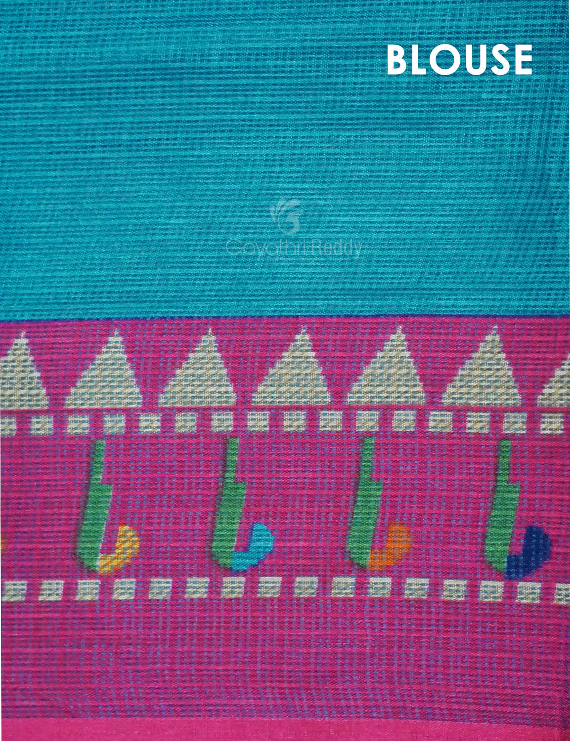 Rama Blue Colour With All Over Buttes Semi Silk Kota Saree By Gayathri Reddy Designer Studio