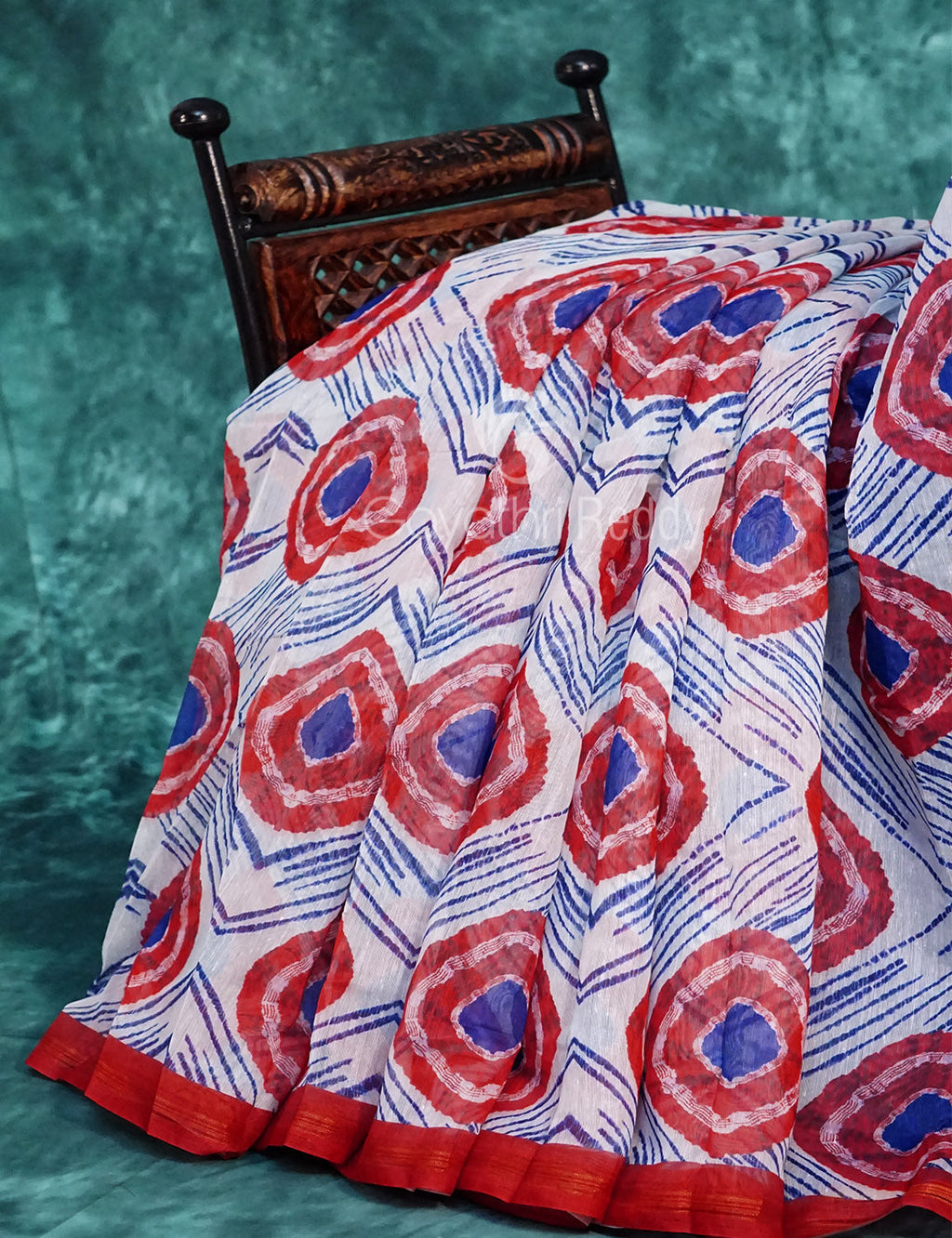 Milk White Colour With Bandhni Design All Over Semi Chanderi Saree By Gayathri Reddy Designer Studio