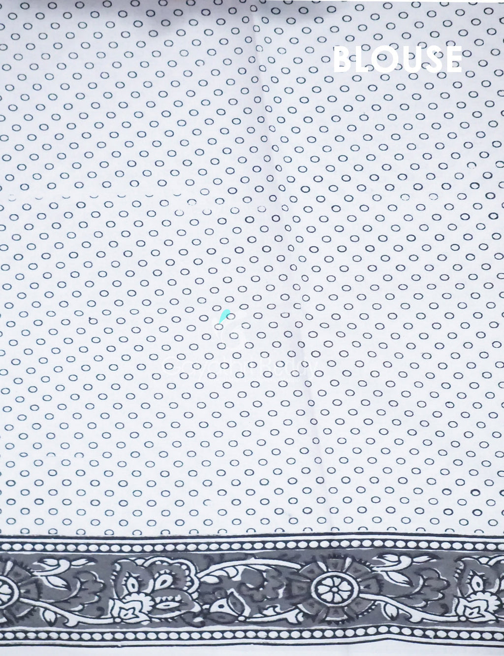 Mix of White and Grey Block Print Mulmul Cotton Saree By Gayathri Reddy Designer Studio