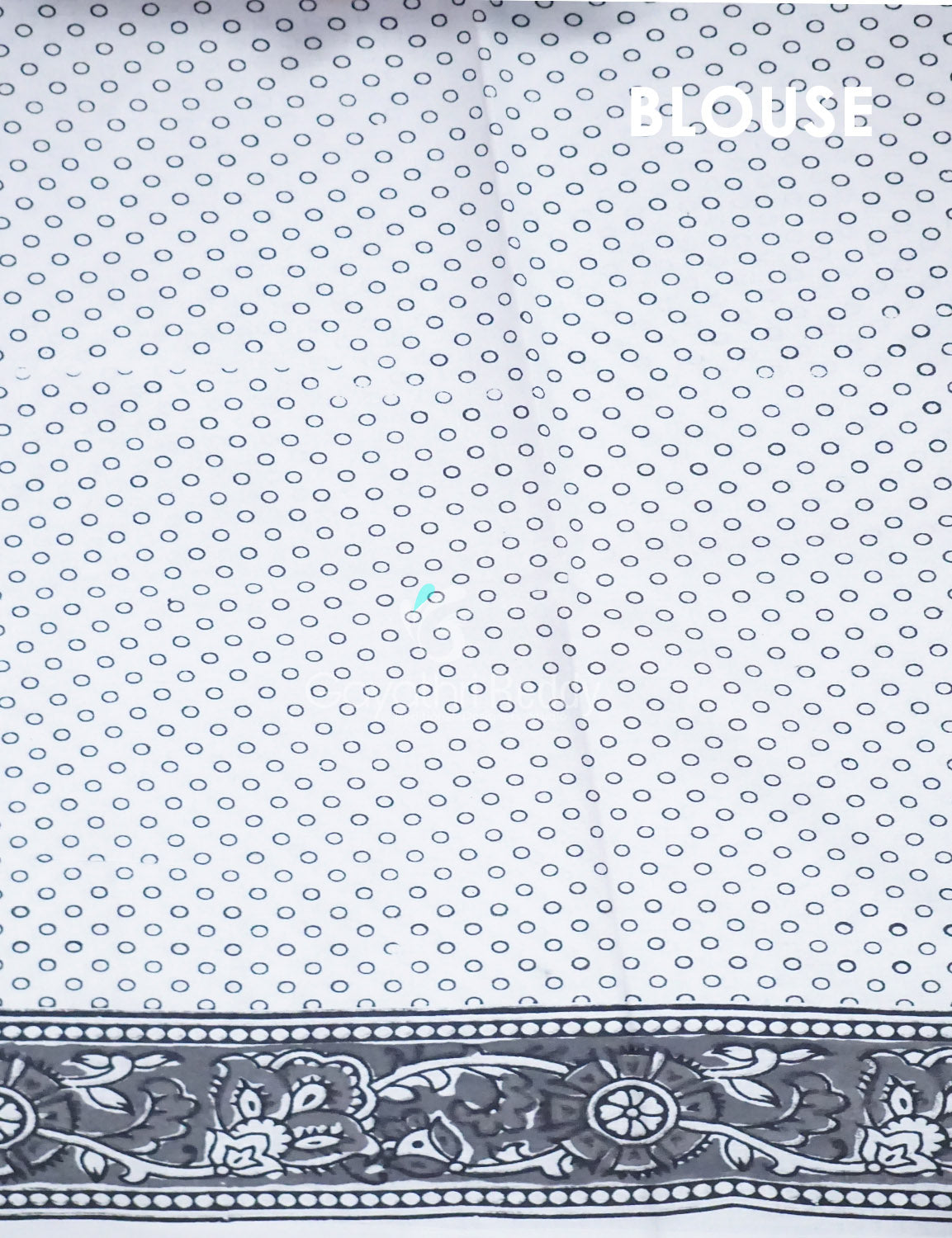 Mix of White and Grey Block Print Mulmul Cotton Saree By Gayathri Reddy Designer Studio