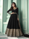 Myra Black and Gold Georgette Embroidered Anarkali Suit