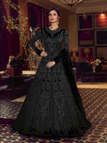 Myra Black Beautiful Premium Net Anarkali Suit