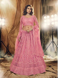 Myra Beautiful Dusty Pink Heavy Embroidered Net Bridal Lehenga