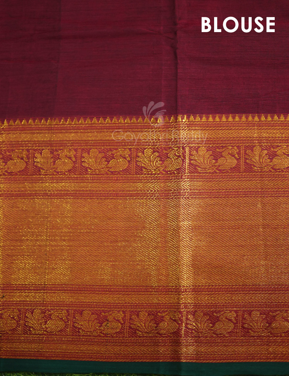 Kalanetha Maroon With Zari Kanchi Style Pure Narayanpet Cotton Saree By Gayathri Reddy Designer Studio