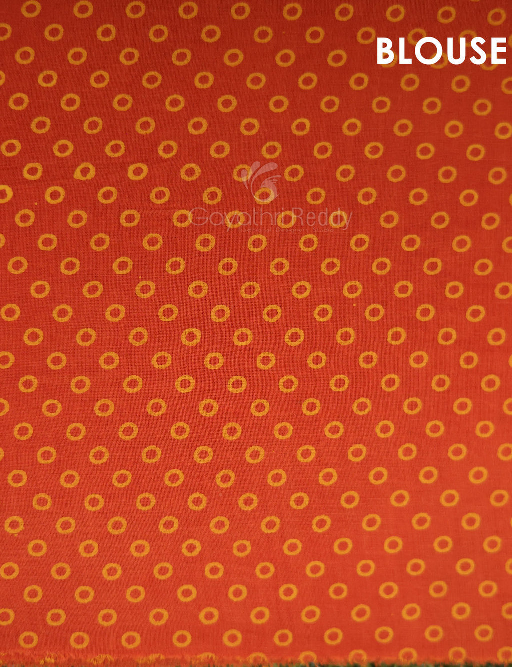 Light Yellow Colour With Orange Blouse Cotton Brasso Saree By Gayathri Reddy Designer Studio