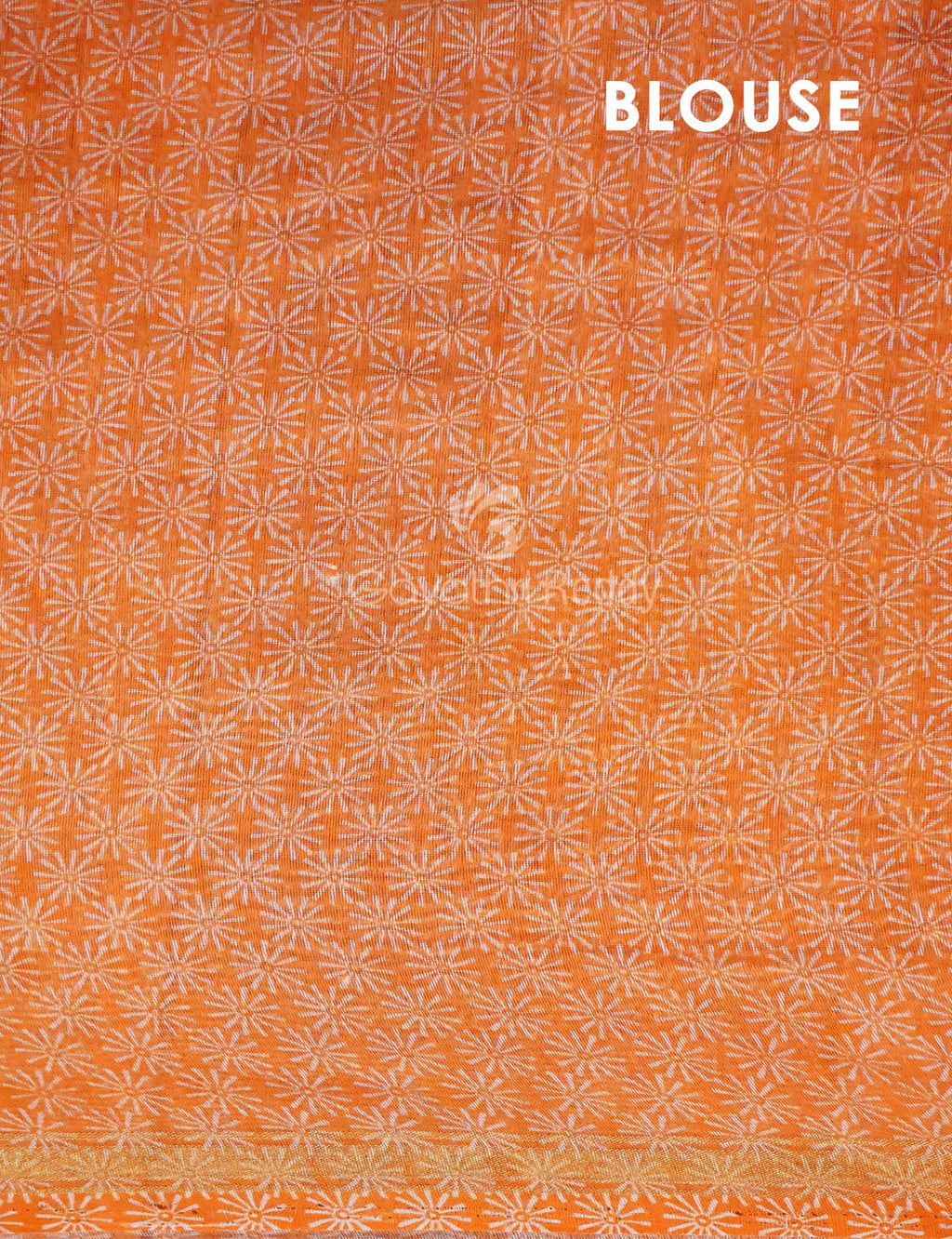 Orange Colour Print Design Semi Chanderi Saree By Gayathri Reddy Designer Studio