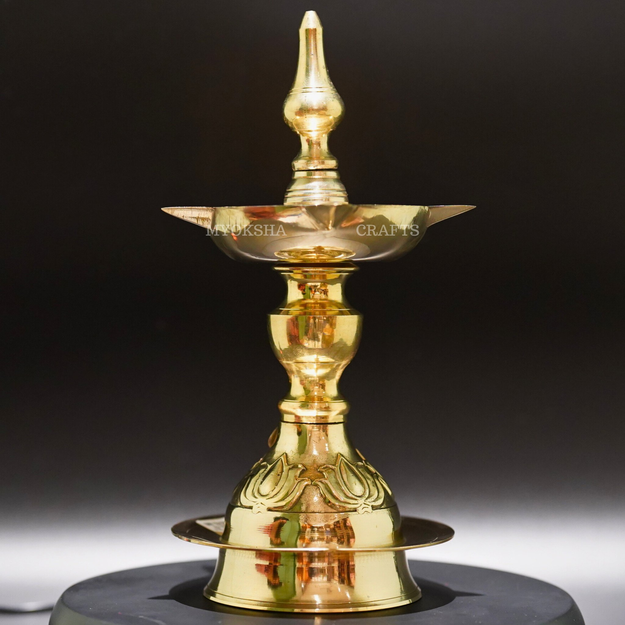 Brass Kamal Deepa - Lotus-inspired Illumination for Homes