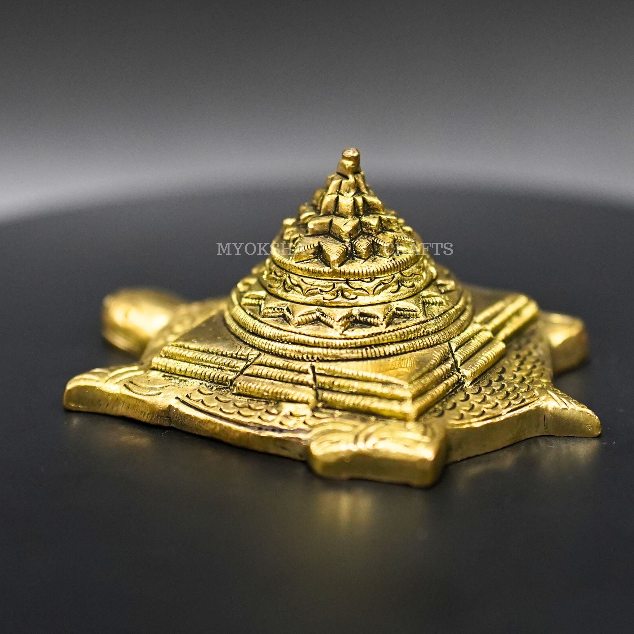Sri Yantra on Tortoise - Harmonize Your Space with Divine Balance and Prosperity