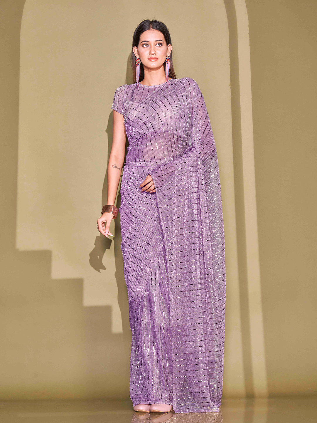 Tikhi Imli Sequinned Embellished Saree