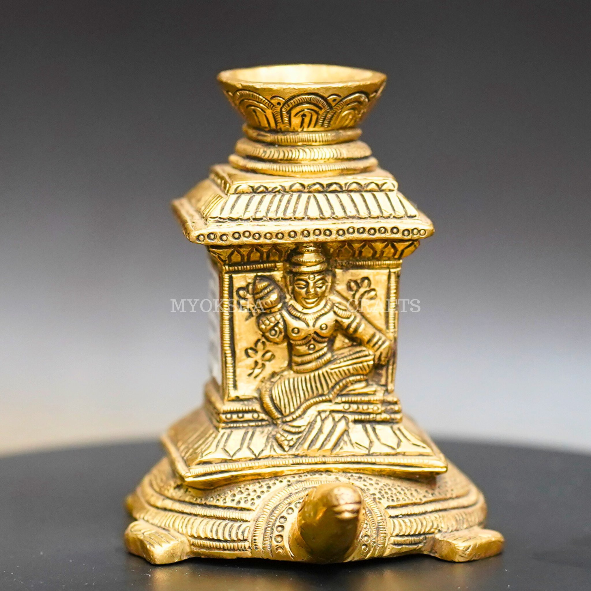 Brass Kurma with Tulasi Agarbatti Stand