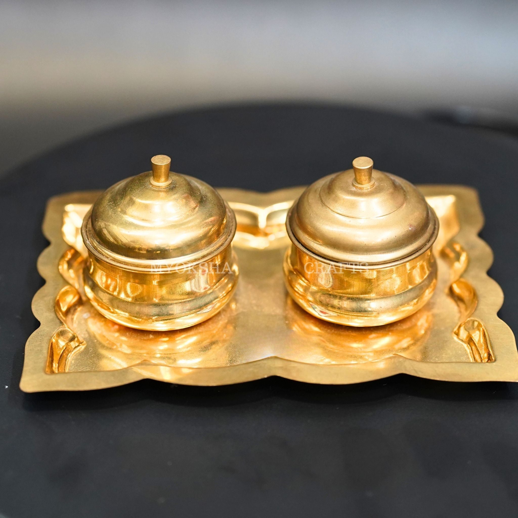 Brass Haldi Kumkum Holder