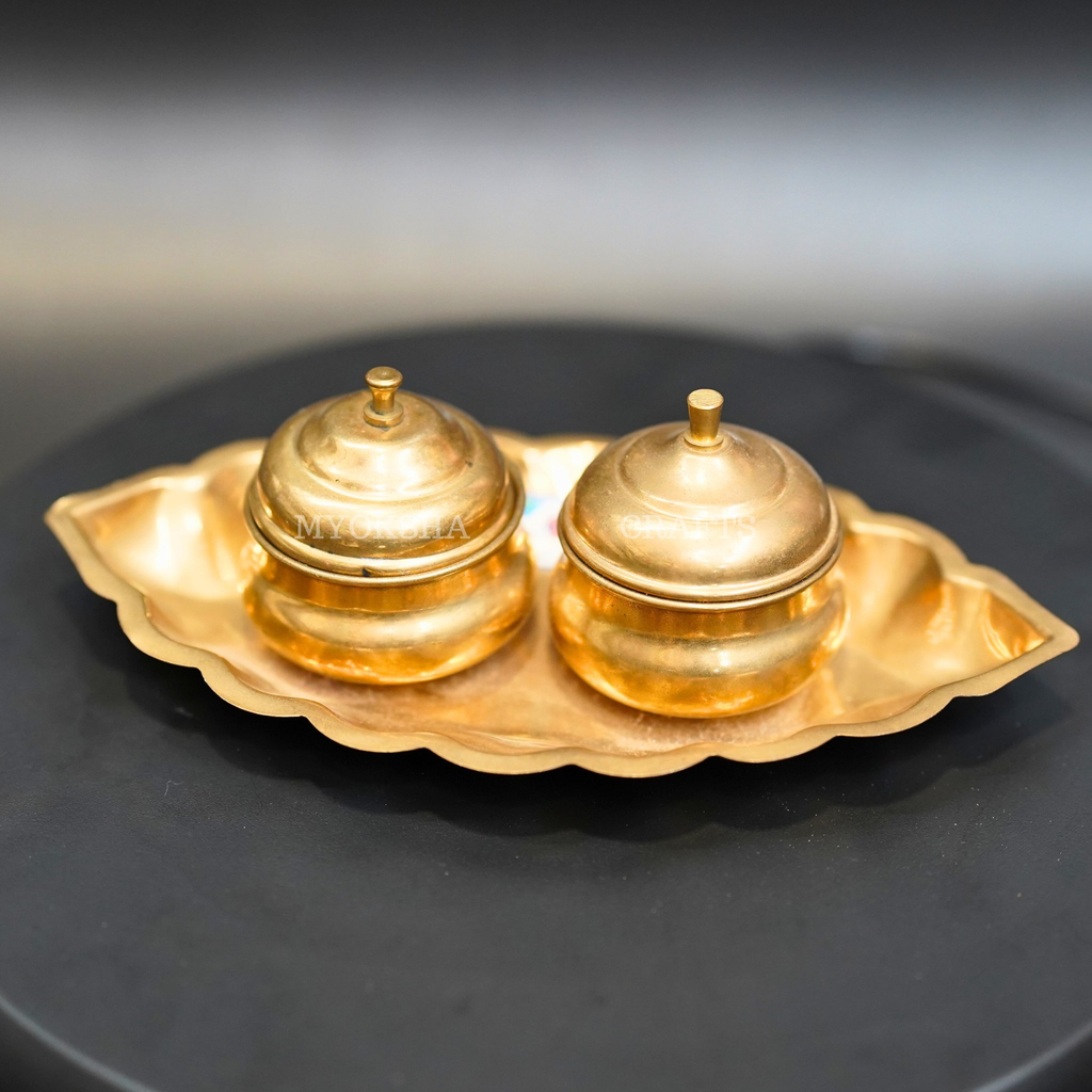 Brass Haldi Kumkum Holder