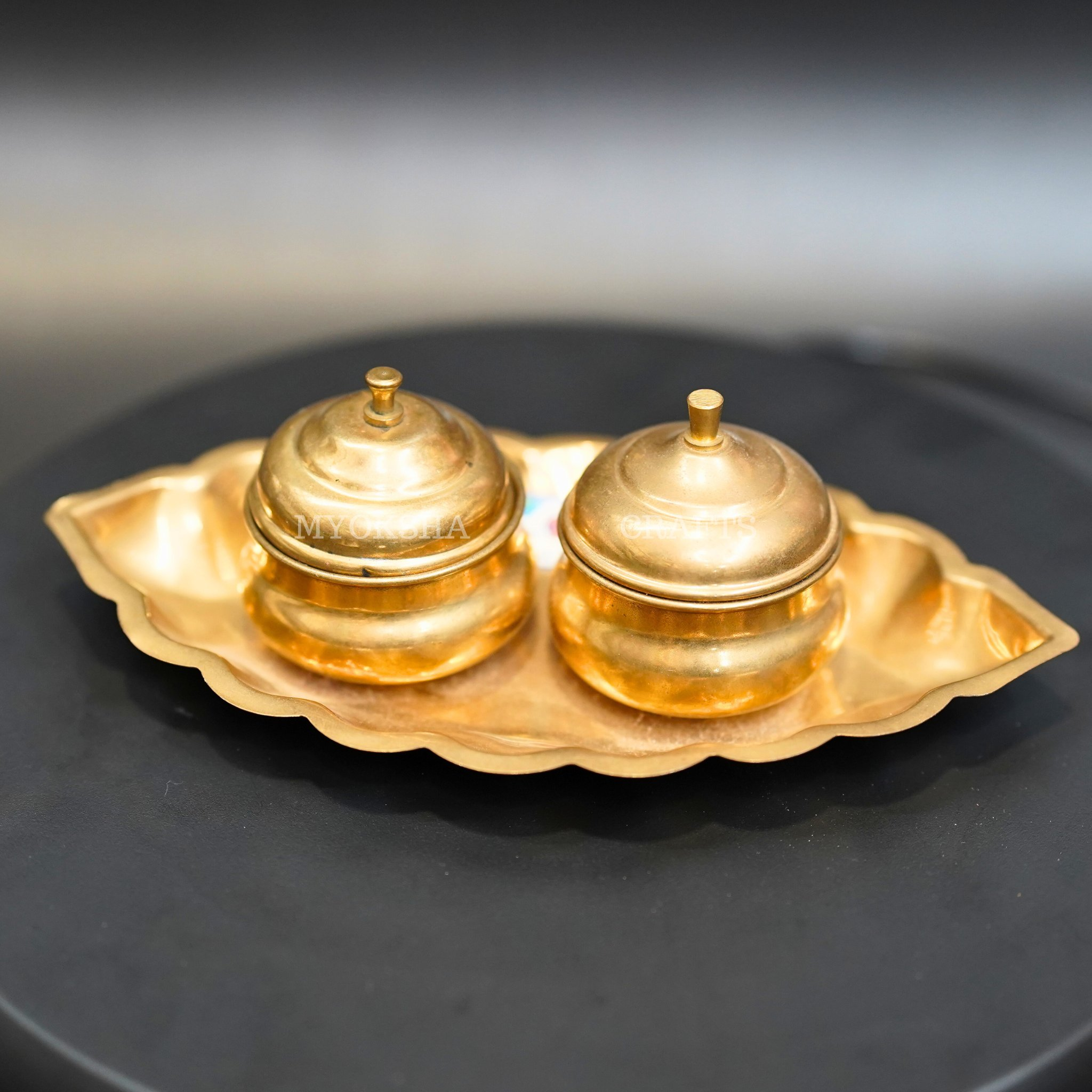 Brass Haldi Kumkum Holder
