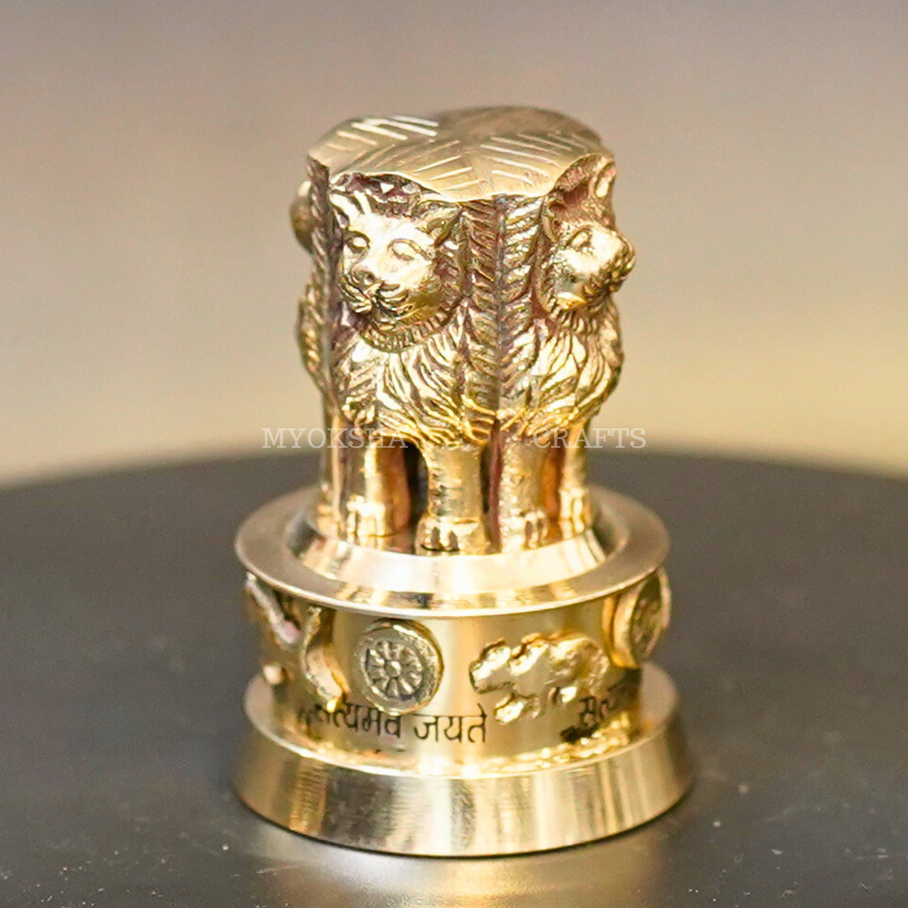 Brass National Emblem Idol