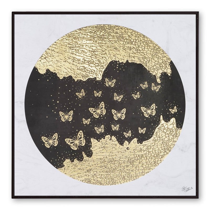 Tehzeeb Creations Golden Embossed Wall Painting