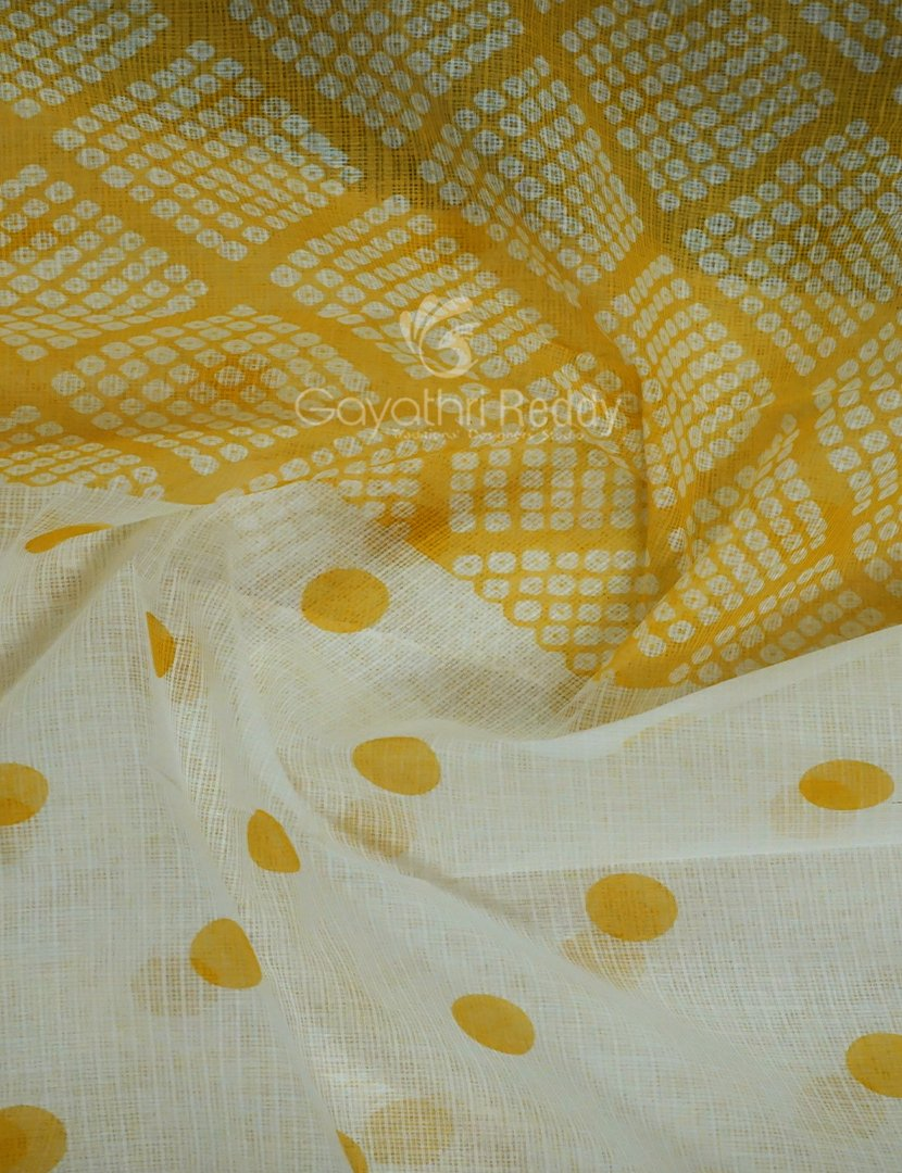 Shades of Cream And Dry Mehendi Colour With Patli Pallu Design Pure Kota Cotton Saree By Gayathri Reddy Designer Studio