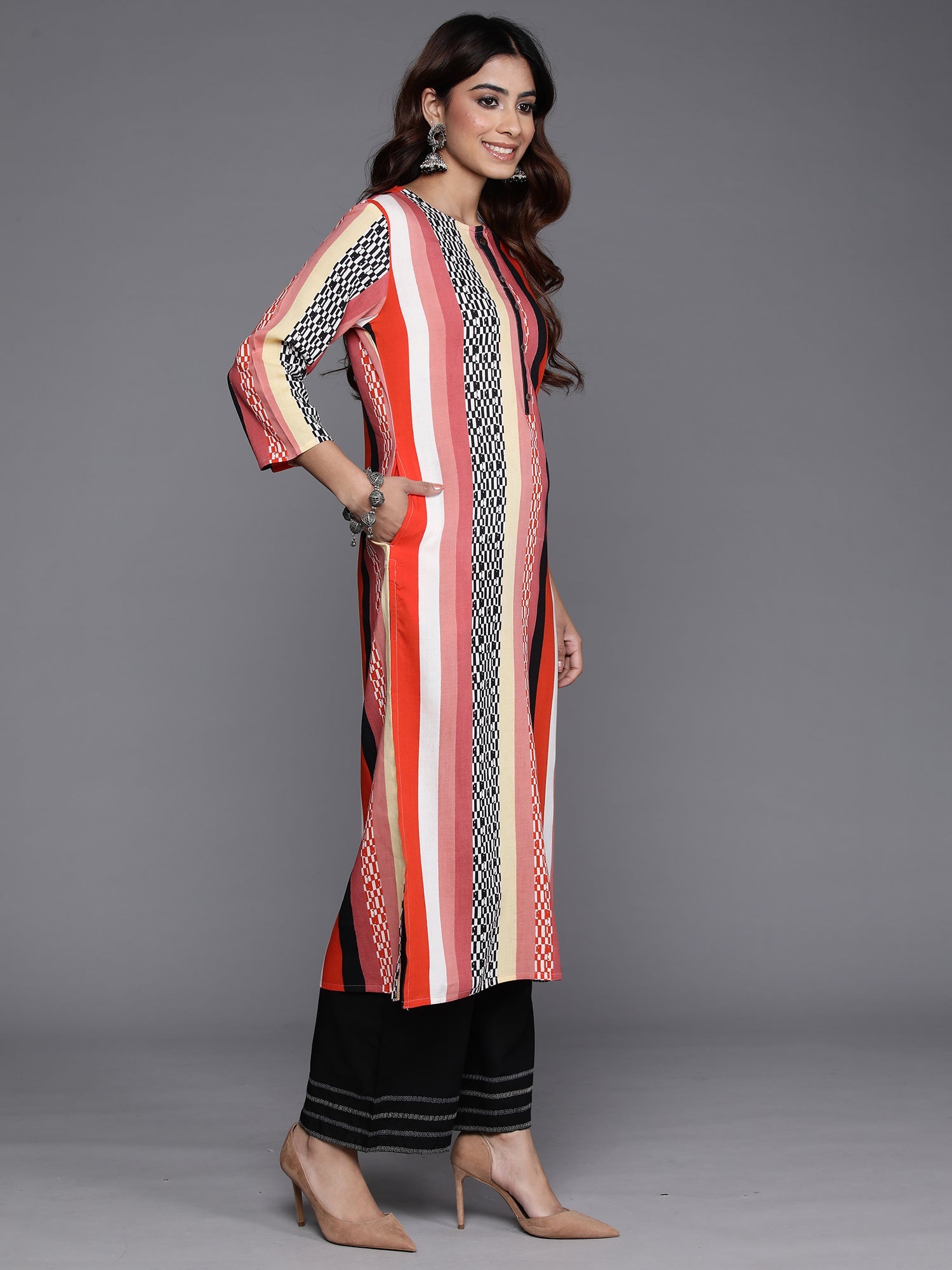 Indo Era Multi Printed Straight Kurta