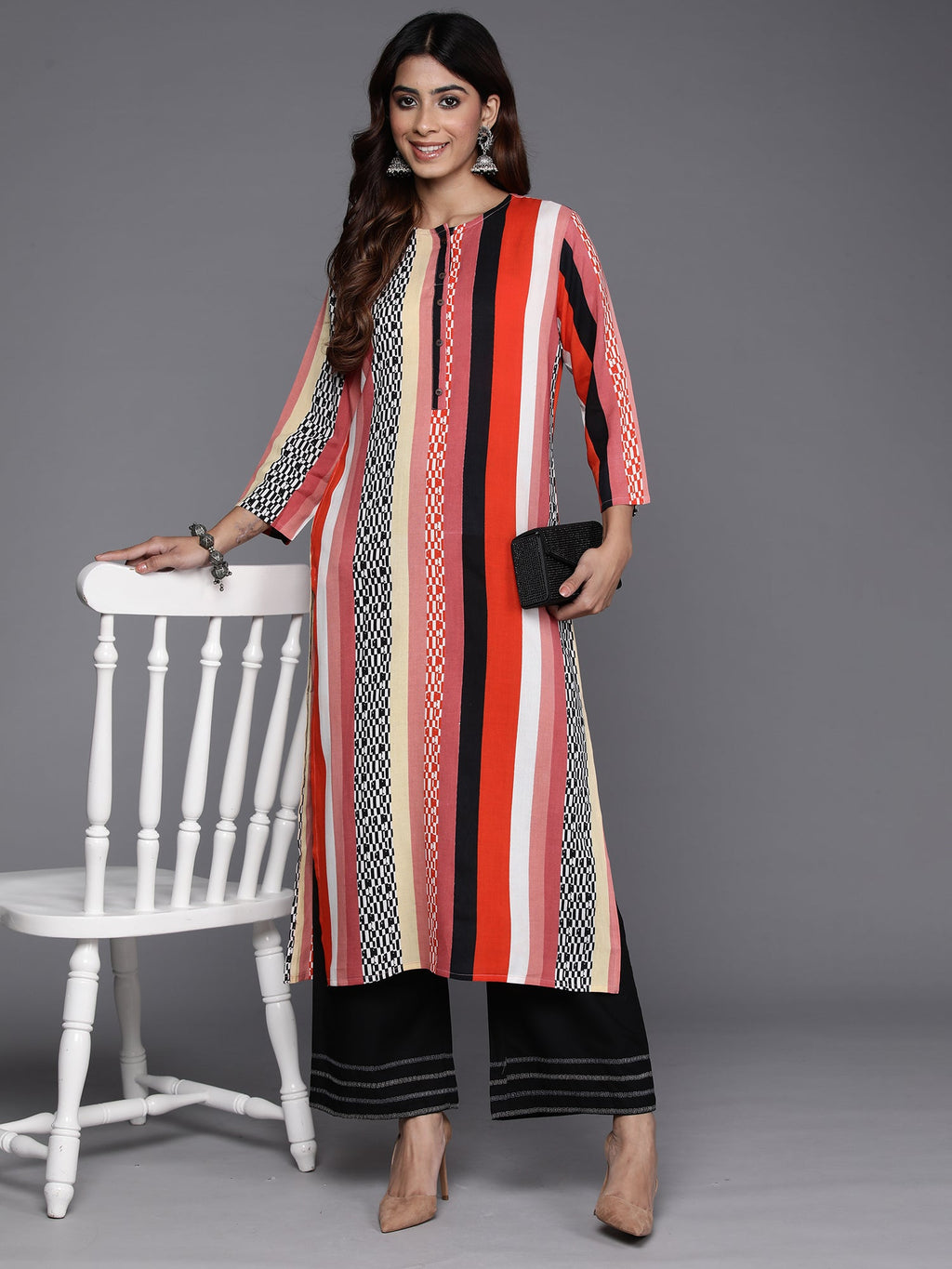 Indo Era Multi Printed Straight Kurta