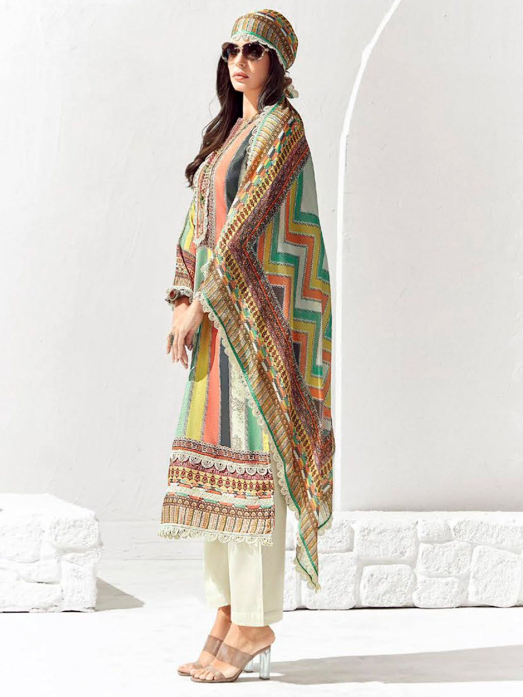 Indo Era Multi Printed Straight Kurta Trousers set